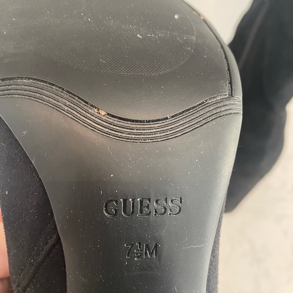 Guess Open Toe Suede Ankle Boots - Picture 10 of 10